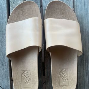 Vans leather deacon slides